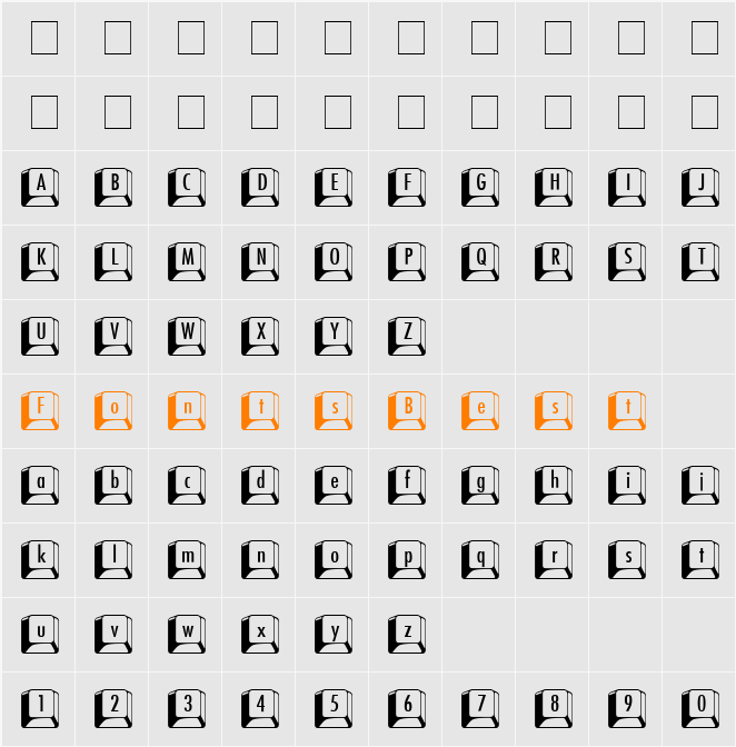 Touche VL Character Map