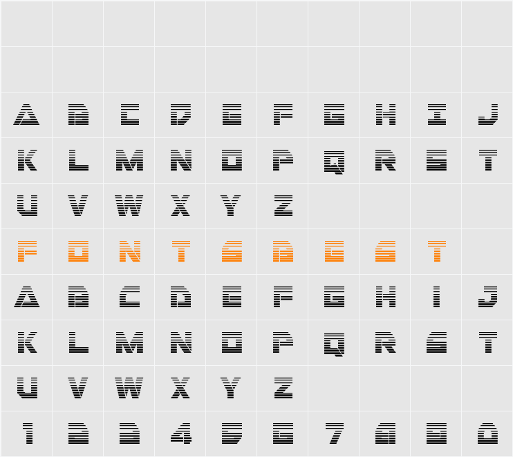 Liberty Island Gradient Character Map