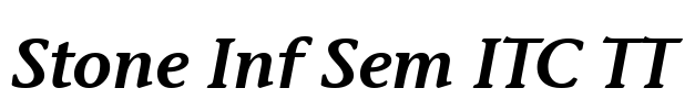 Stone Inf Sem ITC TT Font Image