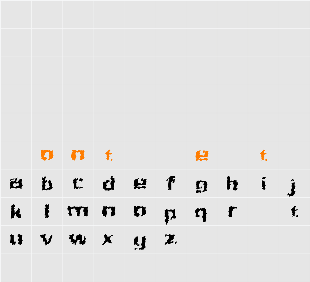 Phlox BC Character Map