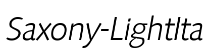 Saxony-LightIta Font Image
