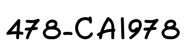 478-CAI978 Font Image