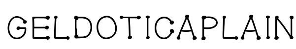 GelDoticaPlain Font Image