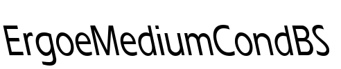 ErgoeMediumCondBS Font Image