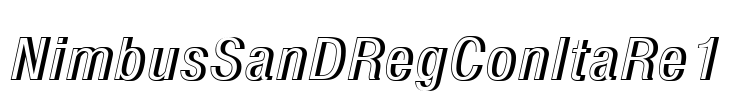 NimbusSanDRegConItaRe1 Font Image