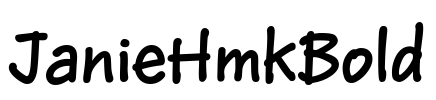 JanieHmkBold Font Image