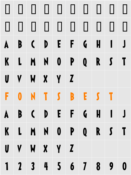 Sticky Moula BTN Character Map