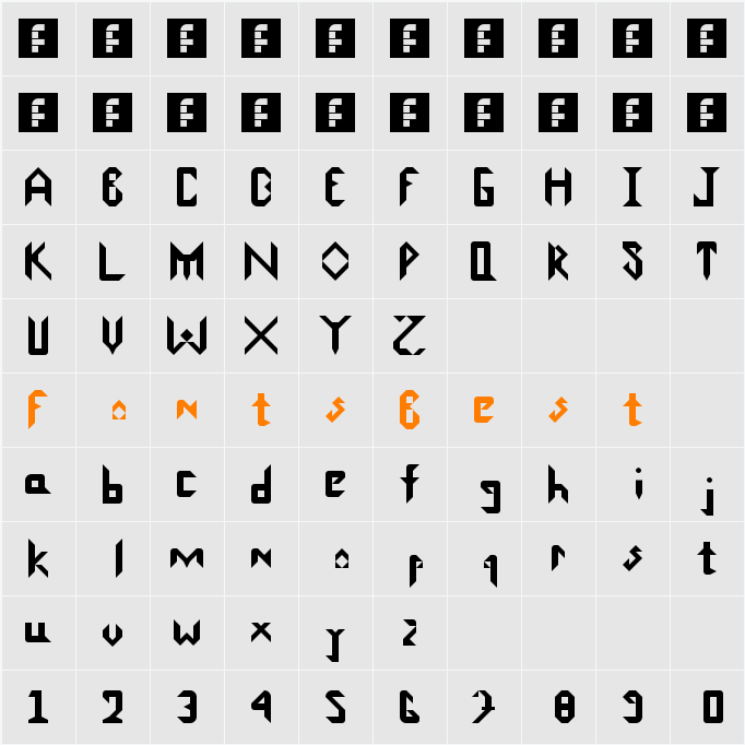 Scarlet_River_Font Character Map