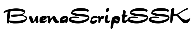 BuenaScriptSSK Font Image