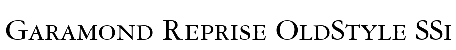 Garamond Reprise OldStyle SSi