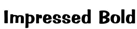Impressed Bold Font Image