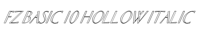 FZ BASIC 10 HOLLOW ITALIC Font Image