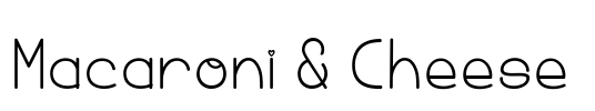 Macaroni & Cheese  Font Image