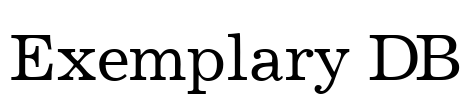 Exemplary DB Font Image