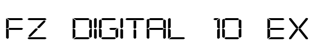 FZ DIGITAL 10 EX Font Image