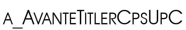 a_AvanteTitlerCpsUpC Font Image