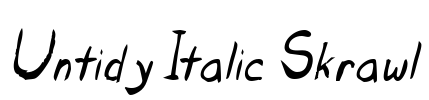 Untidy Italic Skrawl