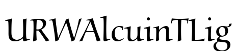URWAlcuinTLig Font Image