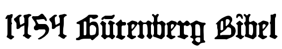 1454 Gutenberg Bibel Font Image