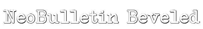 NeoBulletin Beveled Font Image