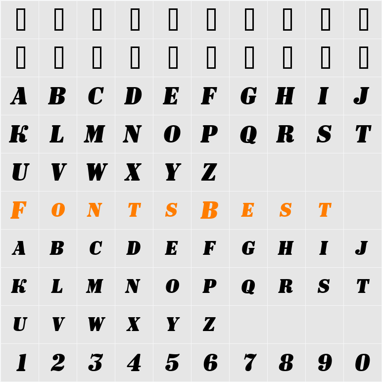 a_SignboardCps Character Map