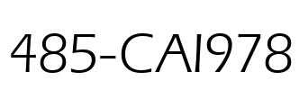 485-CAI978 Font Image