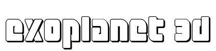 Exoplanet 3D Font Image