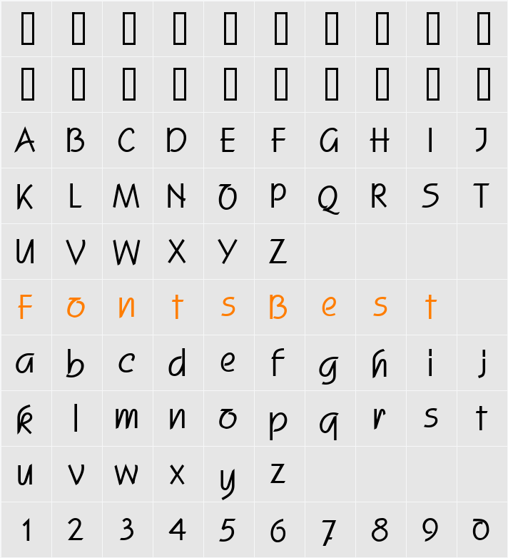 Scroll Character Map