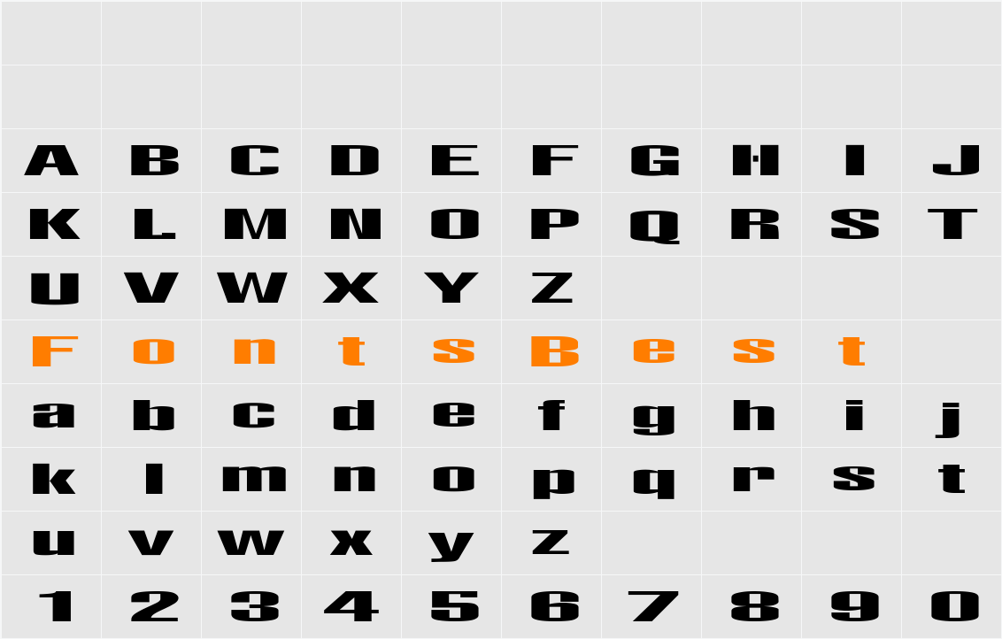LightsOut Character Map