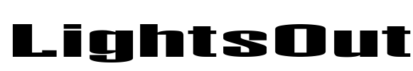 LightsOut Font Image