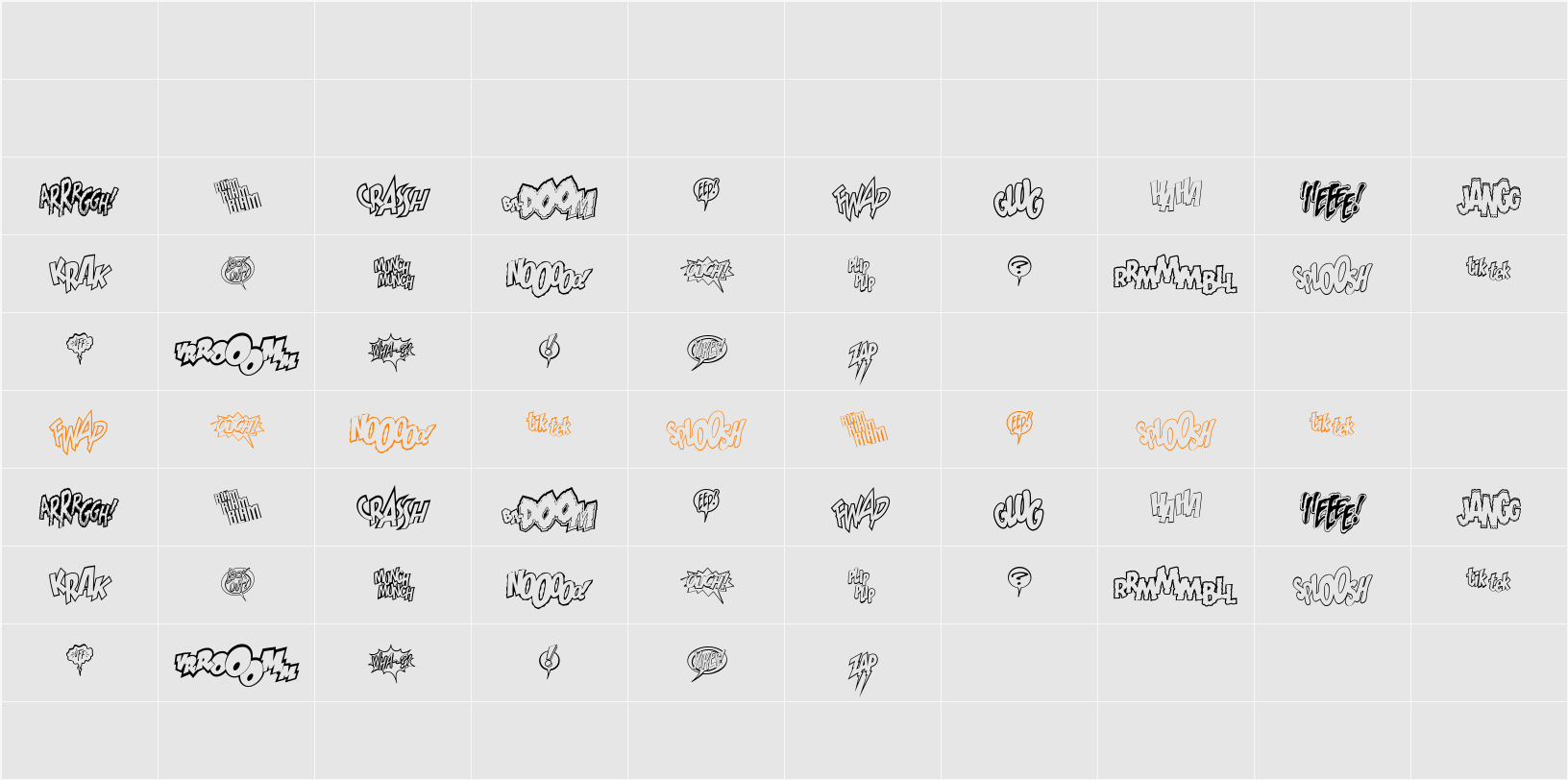 WildAndCrazySFX Character Map