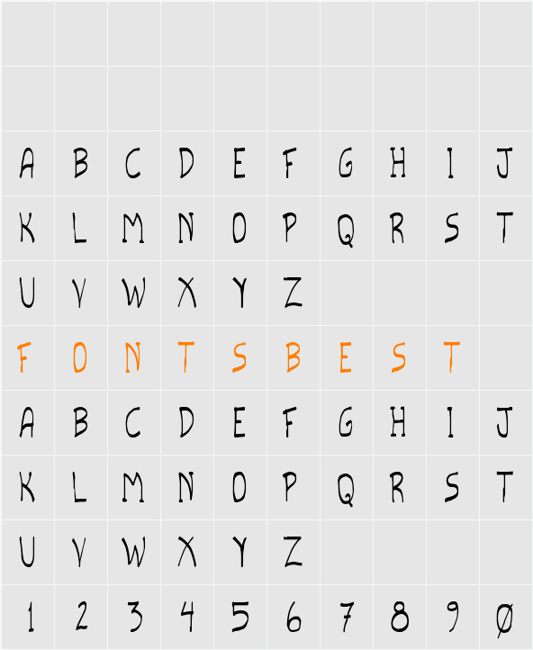 scripto tfb Character Map
