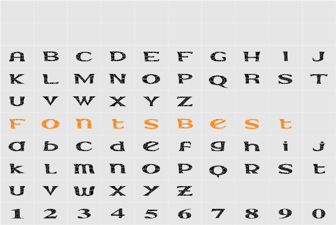 Extrano - Arano Character Map