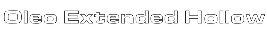 Oleo Extended Hollow Font Image