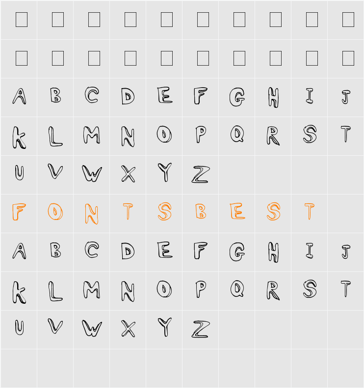 Oh Ashy Character Map