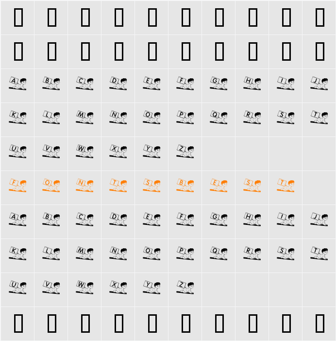KR For Baby B Character Map