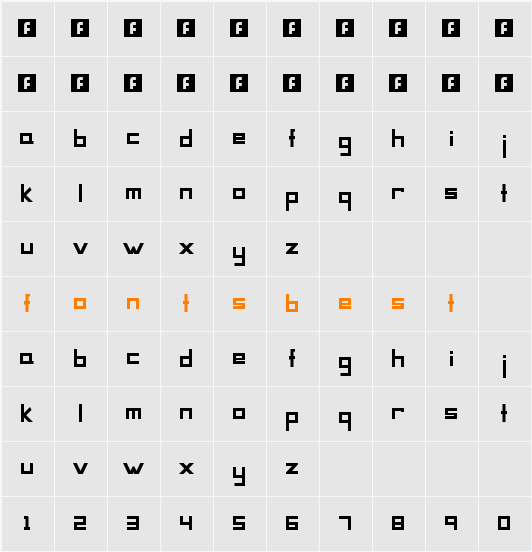 MAG Font Character Map