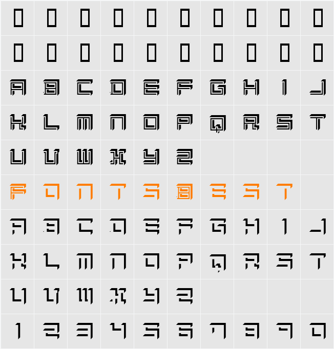 SQRT Character Map