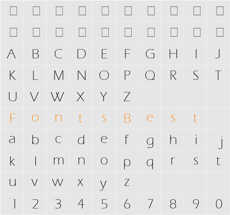 Speedo Light SSi Character Map