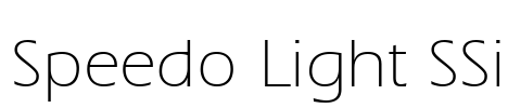 Speedo Light SSi Font Image