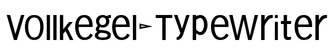 Vollkegel-Typewriter Font Image