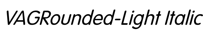 VAGRounded-Light Italic