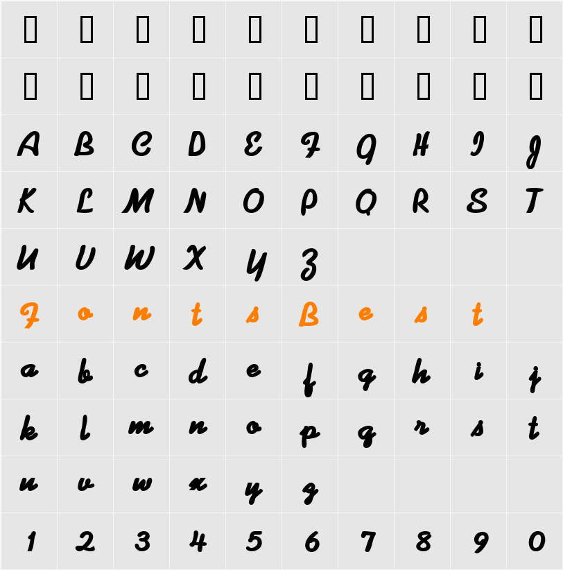 Lucky Character Map