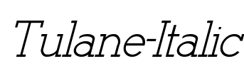 Tulane-Italic Font Image