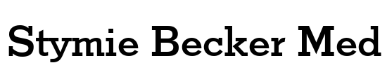 Stymie Becker Med Font Image