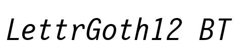 LettrGoth12 BT Font Image