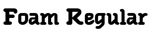 Foam Regular Font Image