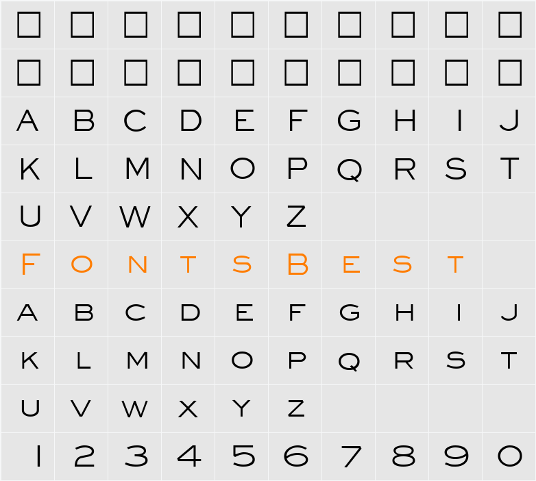 Eyechart Character Map