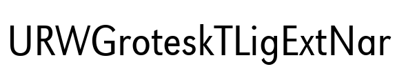 URWGroteskTLigExtNar Font Image