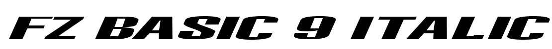 FZ BASIC 9 ITALIC Font Image